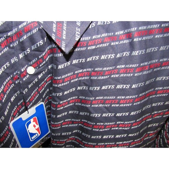 NBA New Jersey Nets Blue Button Up Dress Shirt Size 2XL by Headmaster Designer - Picture 4 of 7